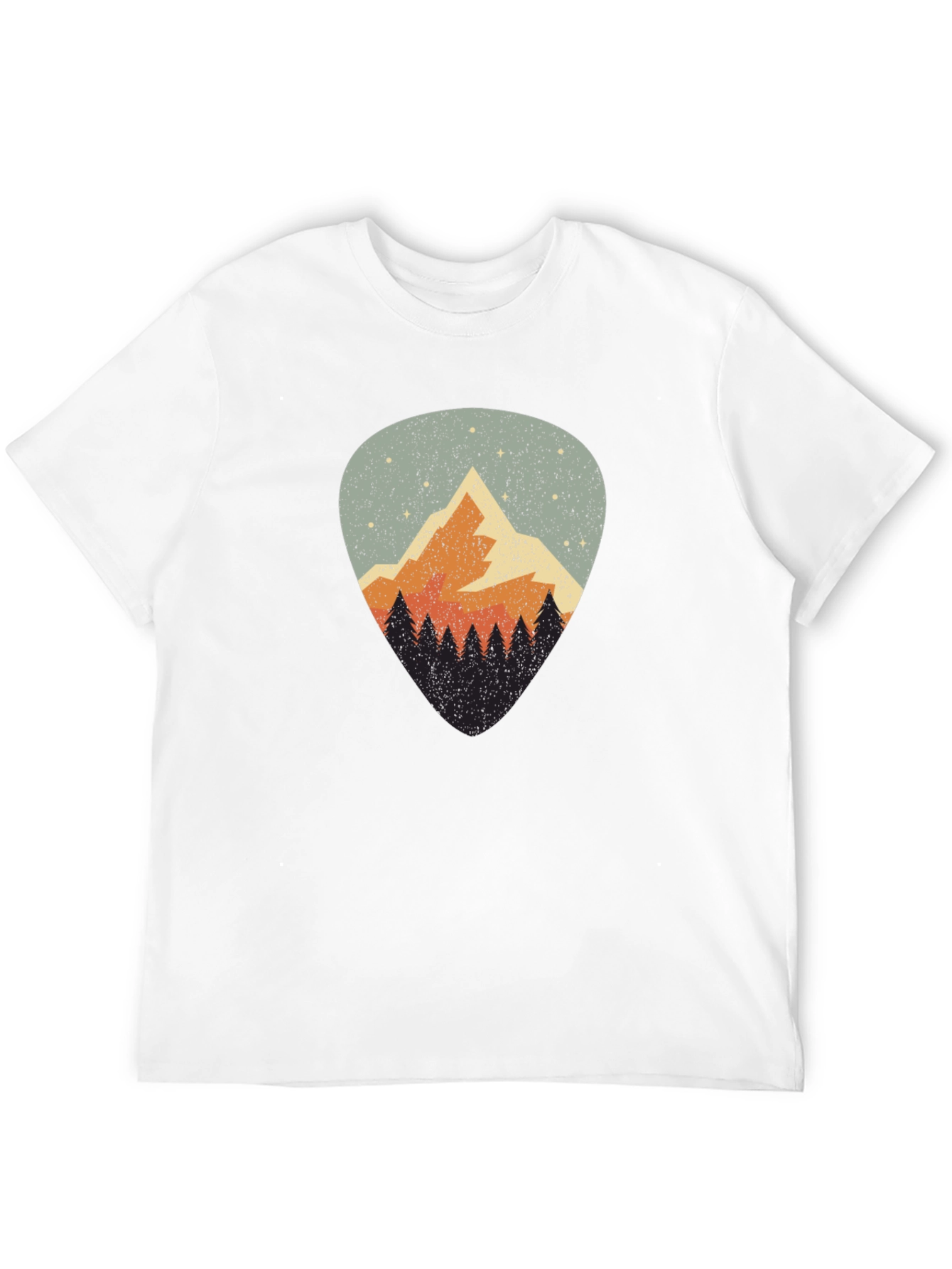 Mountain Guitar Pick Graphic T-Shirt