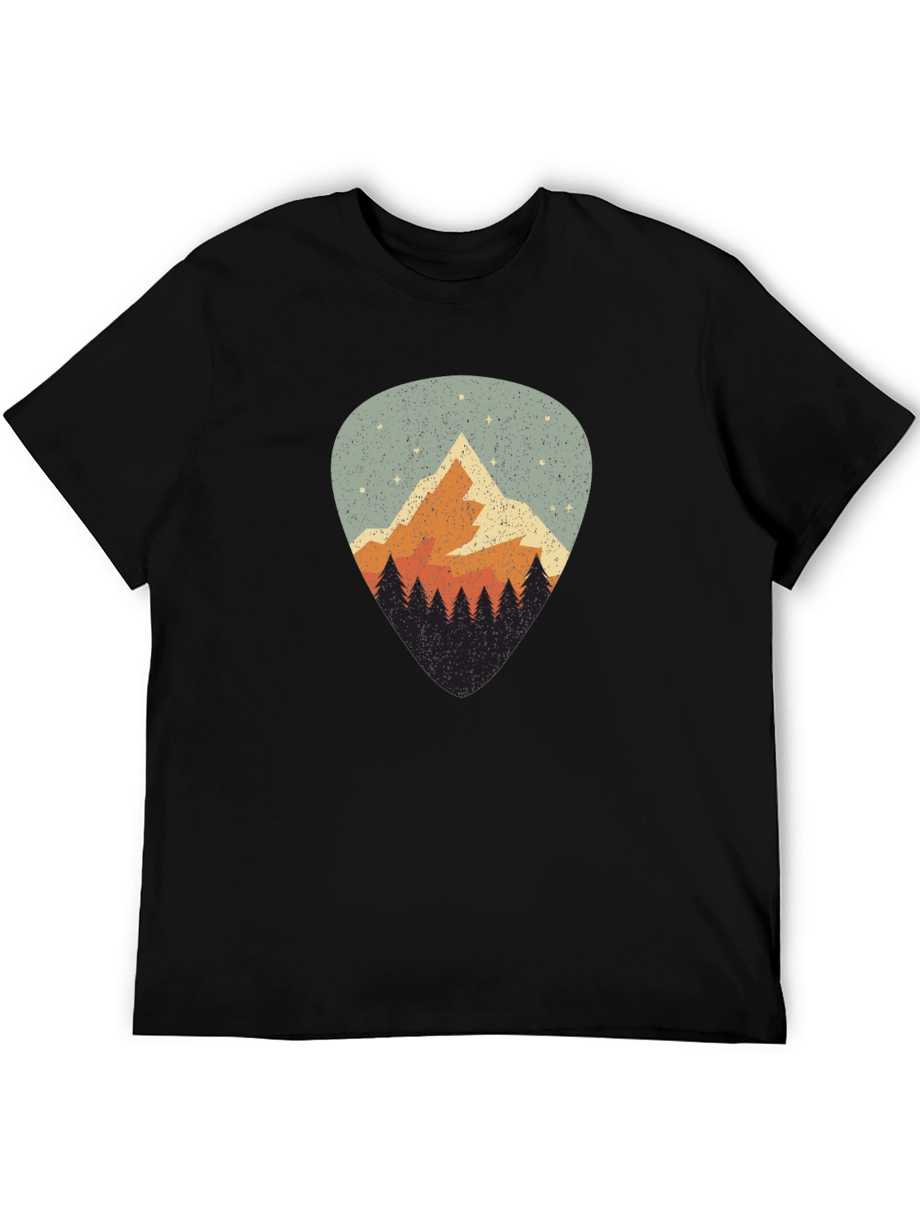 Mountain Guitar Pick Graphic T-Shirt