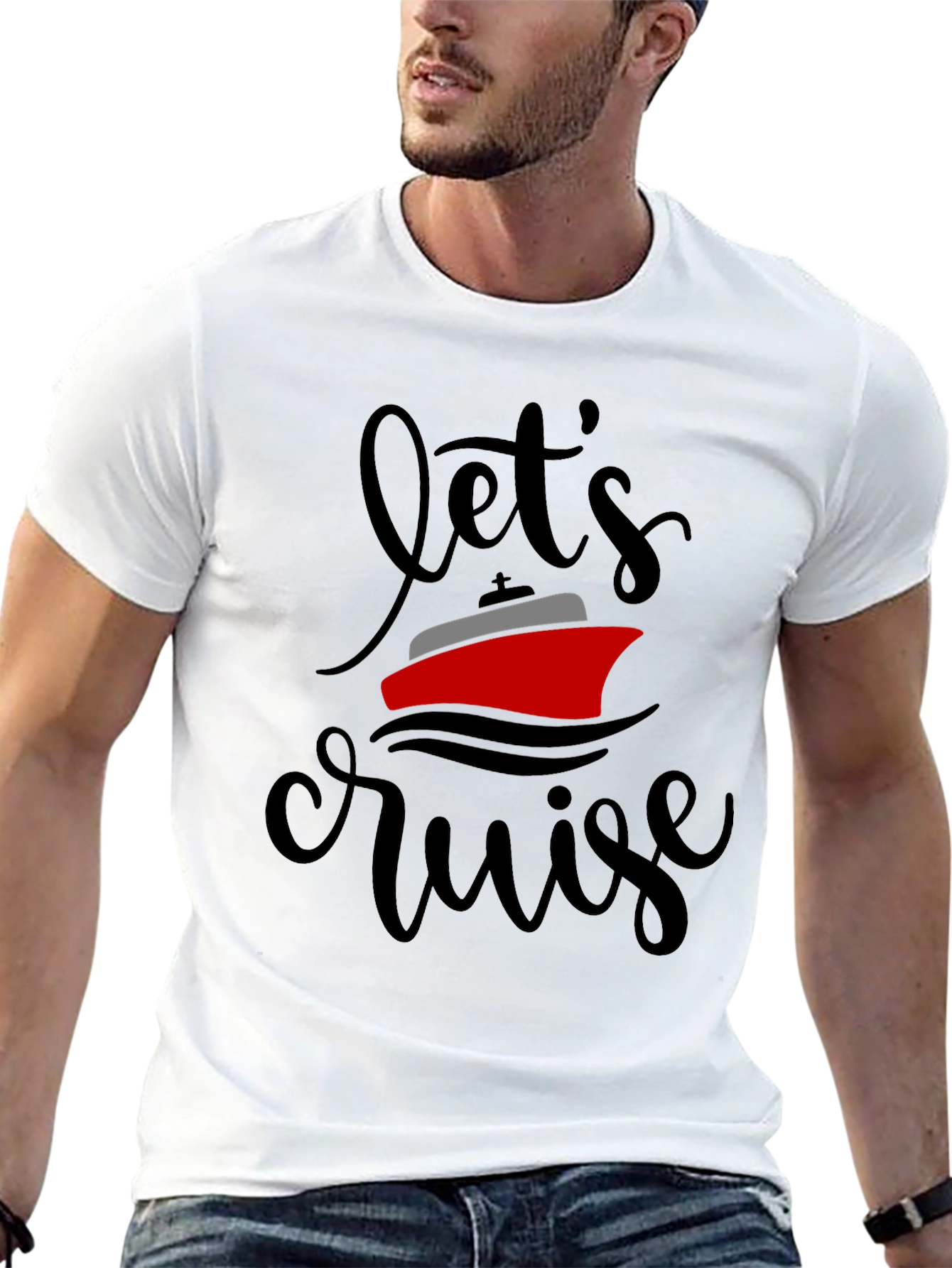 Lets Cruise Graphic Tee - Black Crewneck