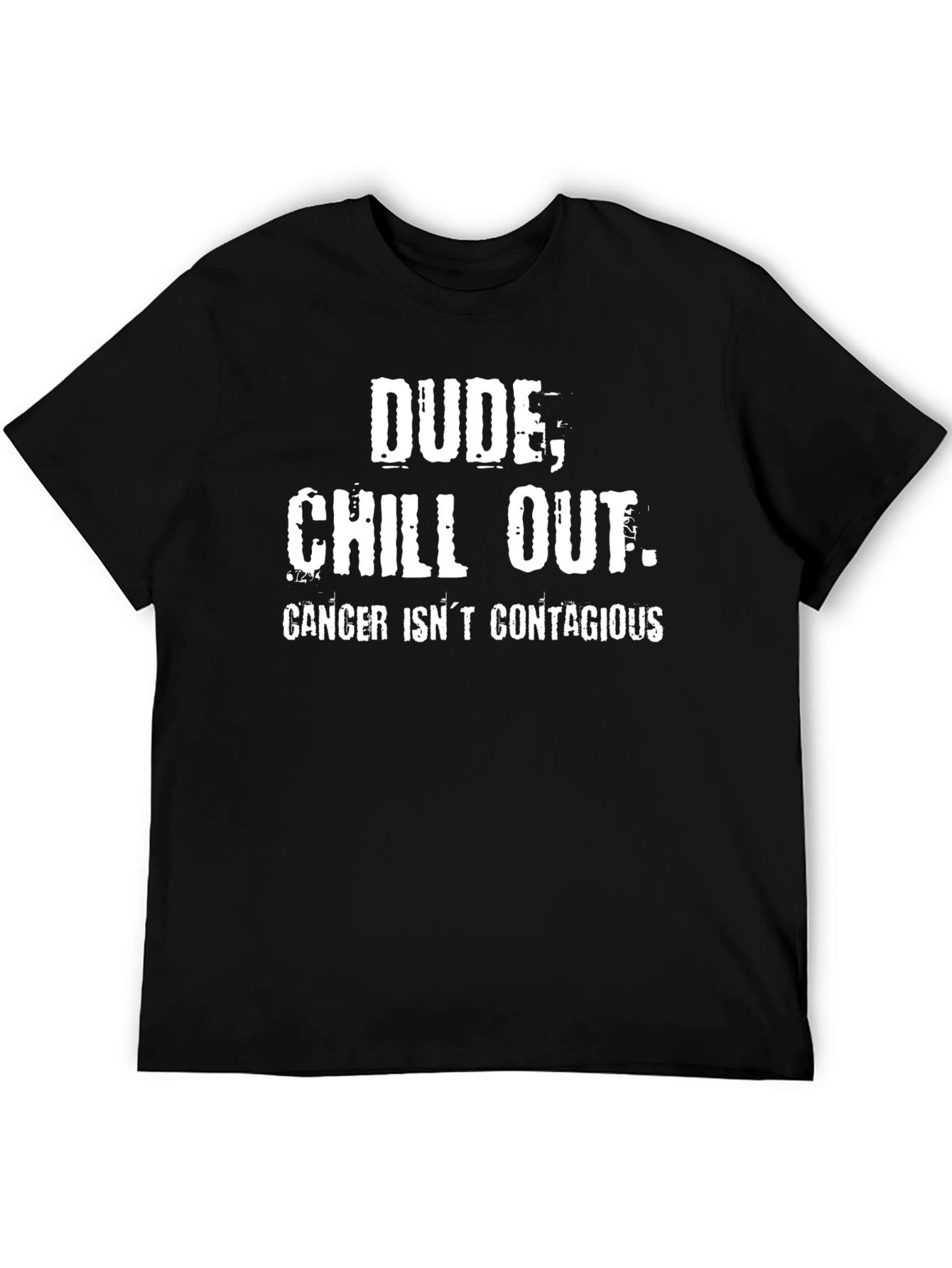 Dude Chill Out Black Cotton Graphic T-Shirt