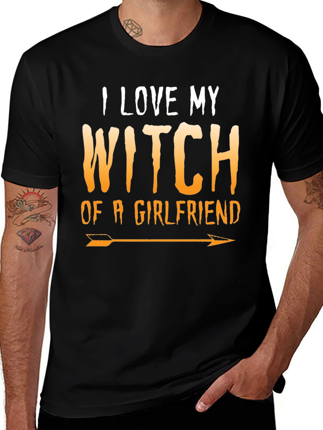 I Love My Witch Girlfriend Halloween T-Shirt