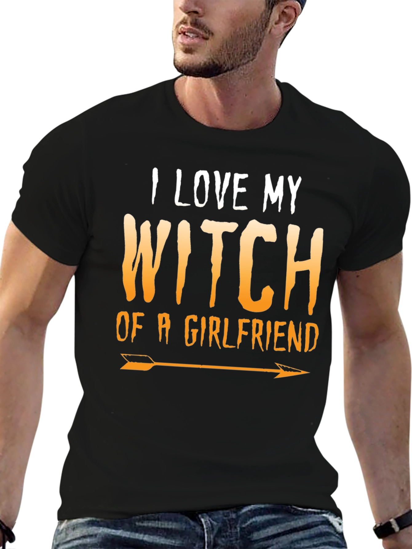 I Love My Witch Girlfriend Halloween T-Shirt