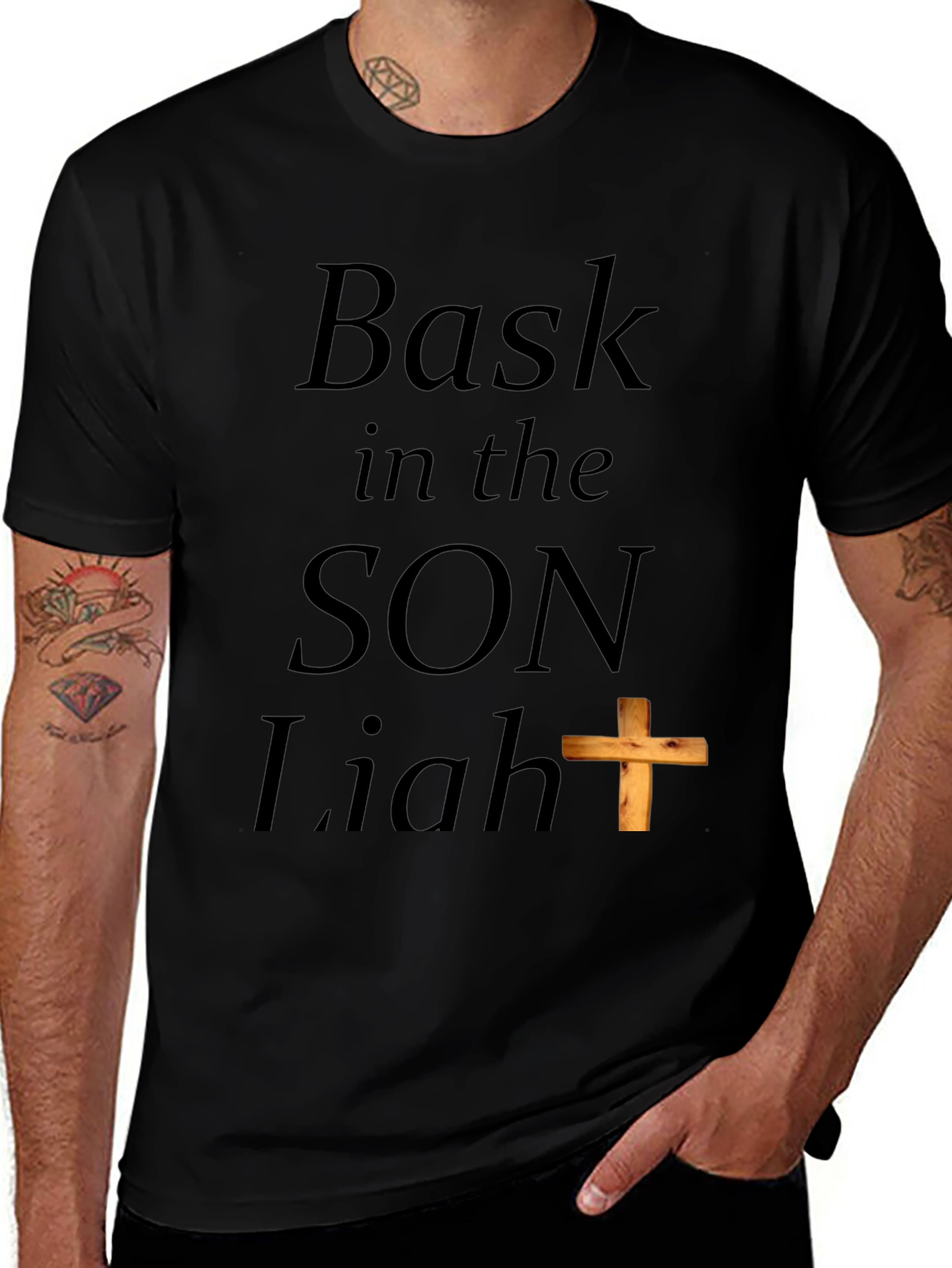 Bask in the Son Light Religious Graphic T-Shirt