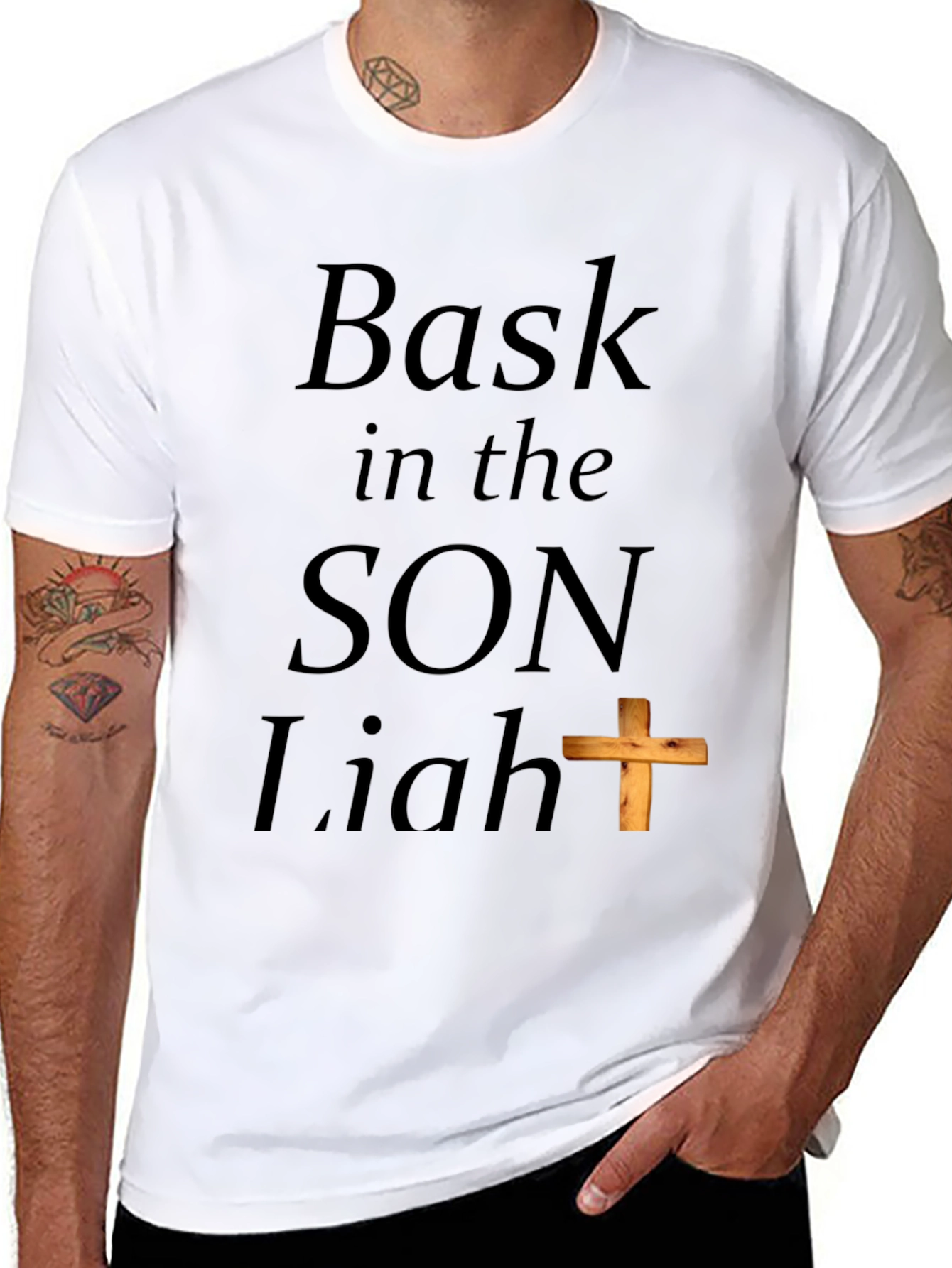 Bask in the Son Light Religious Graphic T-Shirt