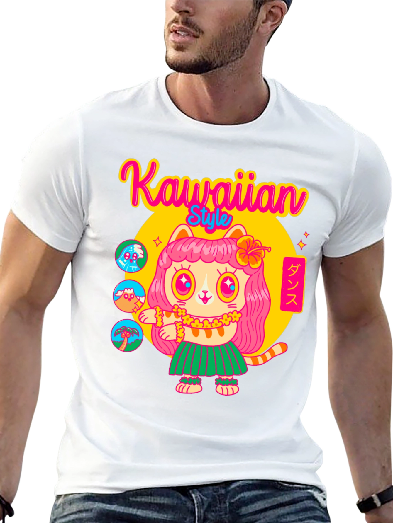 Kawaiian Style T-Shirt - Cute Cat Dance