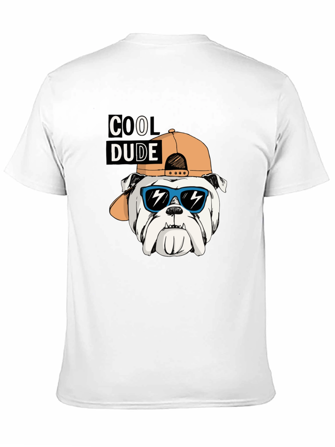 Cool Dude Bulldog Graphic Tee - Black Cotton T-Shirt
