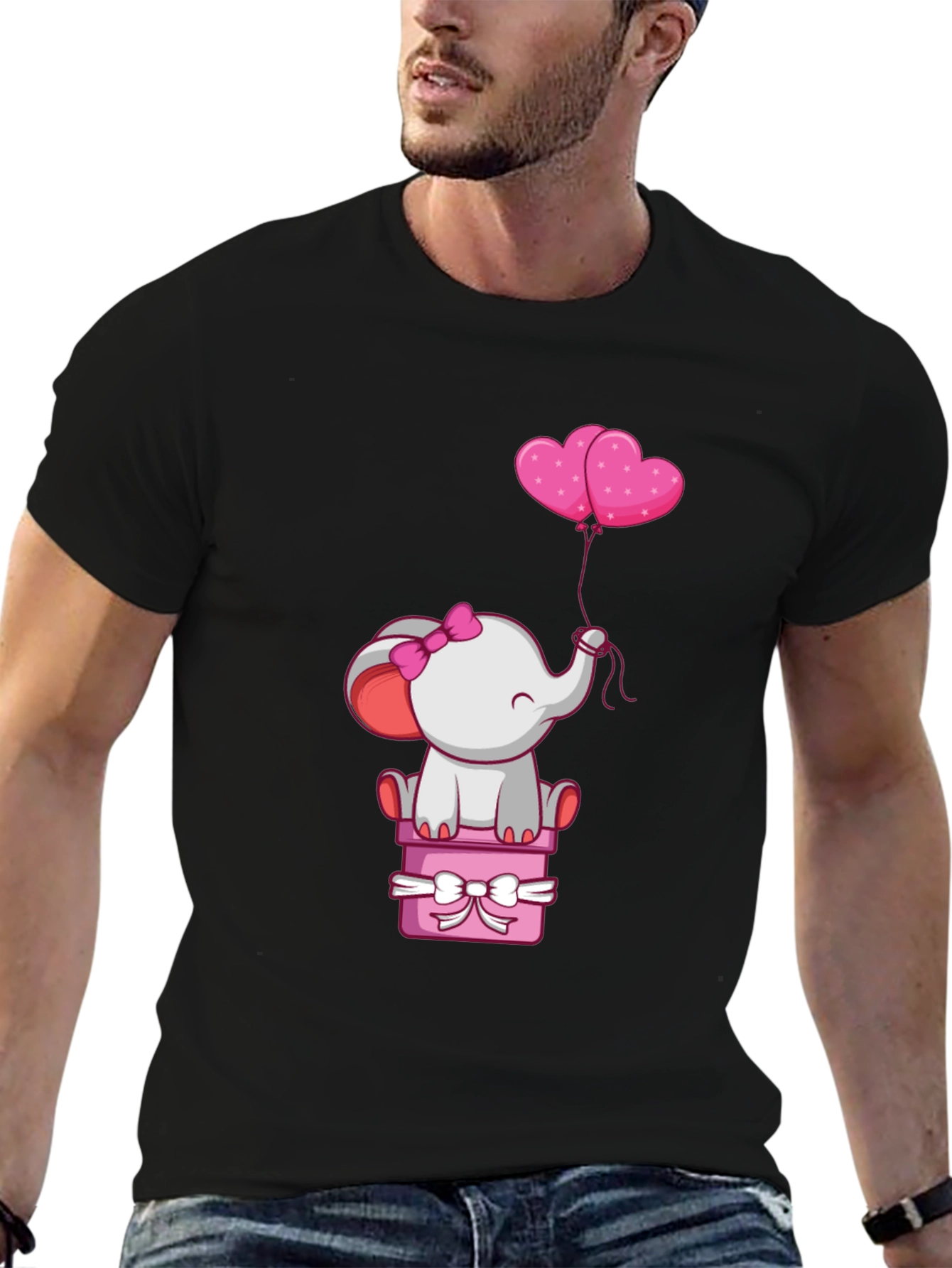 Elephant Heart Balloons Graphic Tee