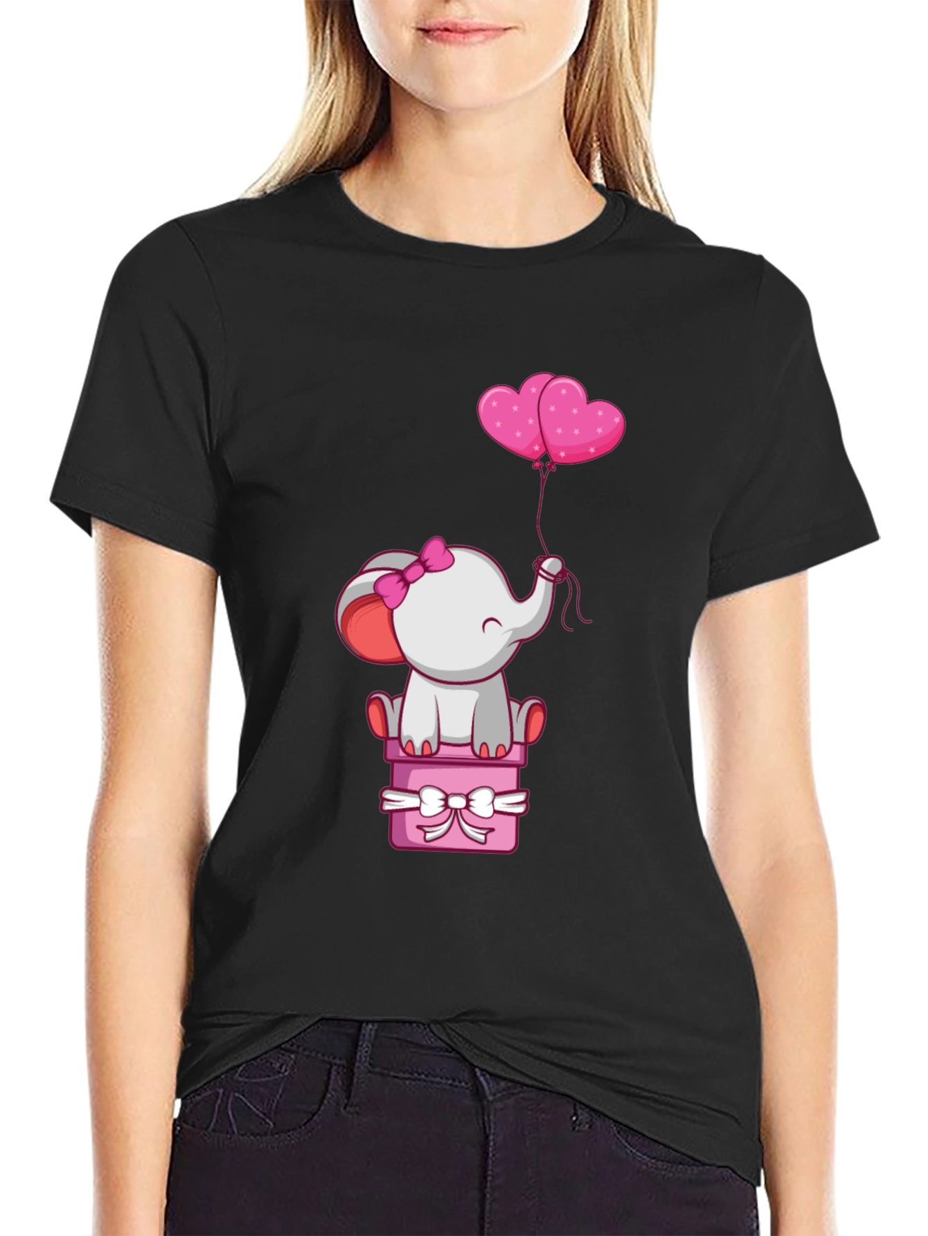 Elephant Heart Balloons Graphic Tee