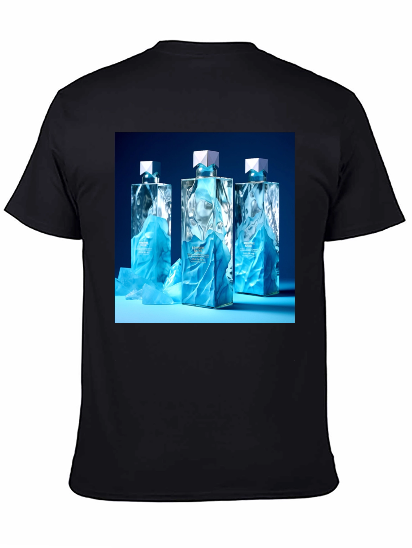 Modern Graphic Tee with Designer Perfume Bottles