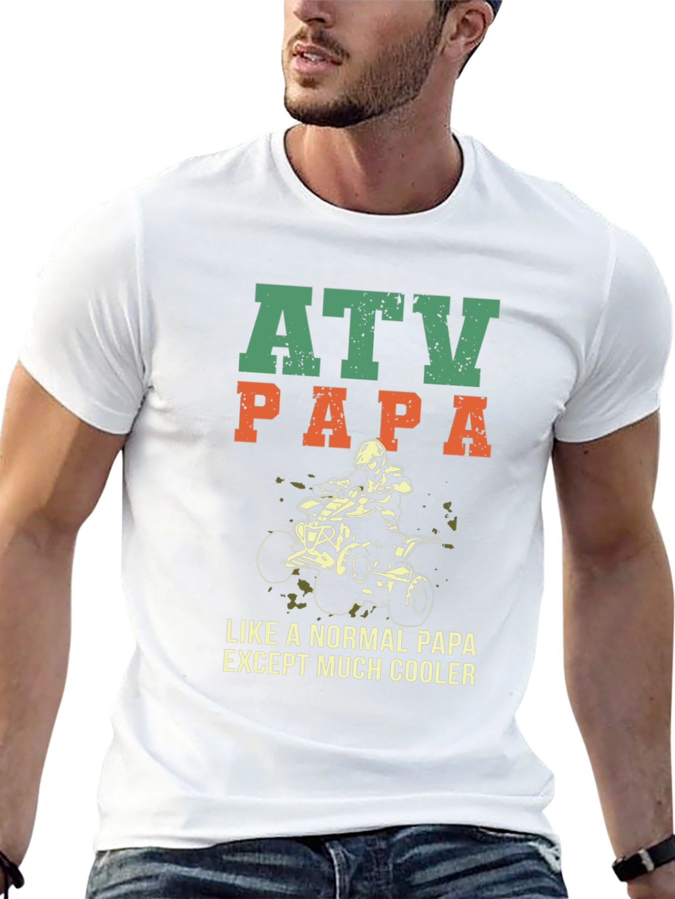 ATV Papa T-Shirt - Cool Dad Off-Road Style