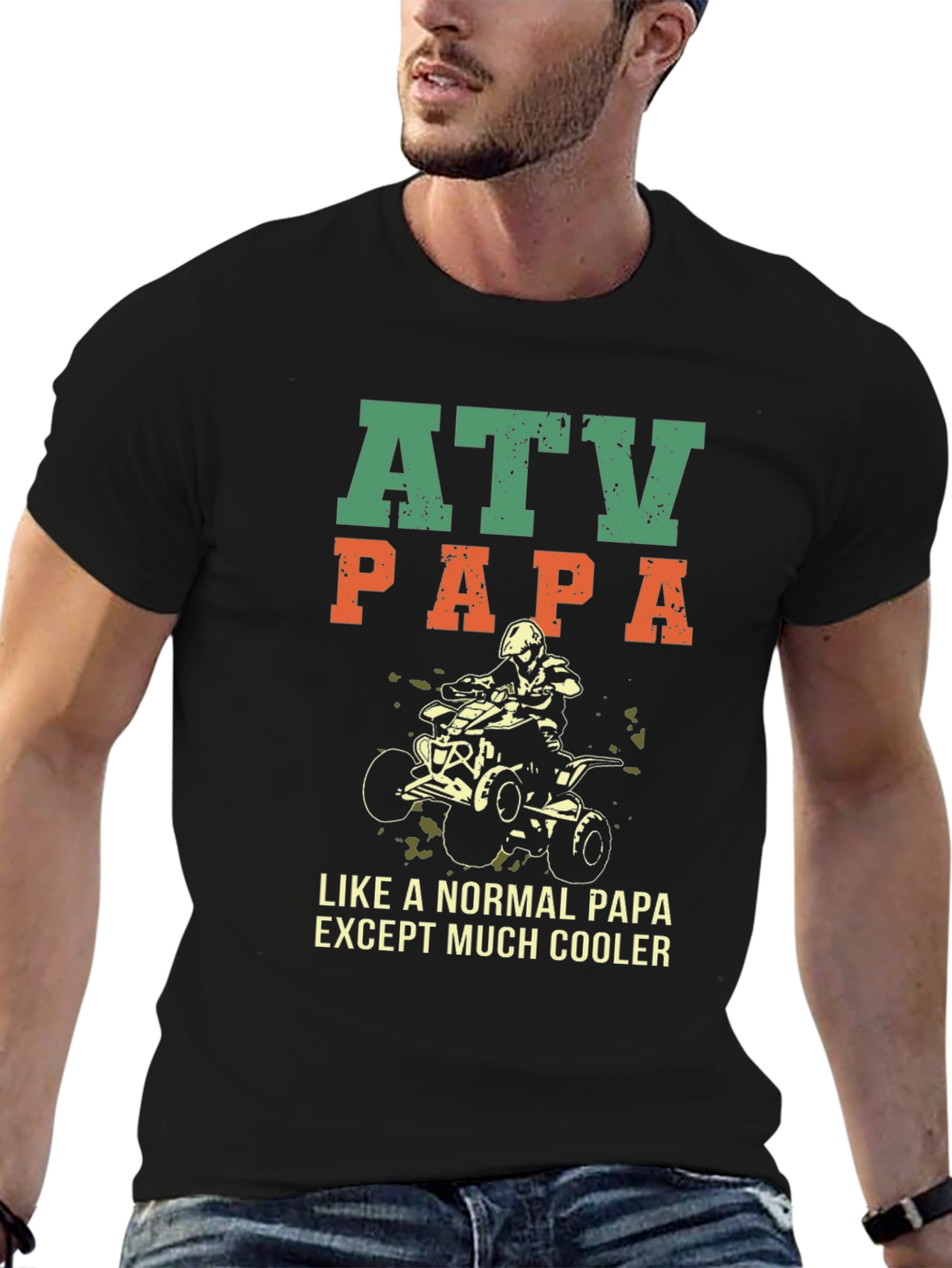 ATV Papa T-Shirt - Cool Dad Off-Road Style