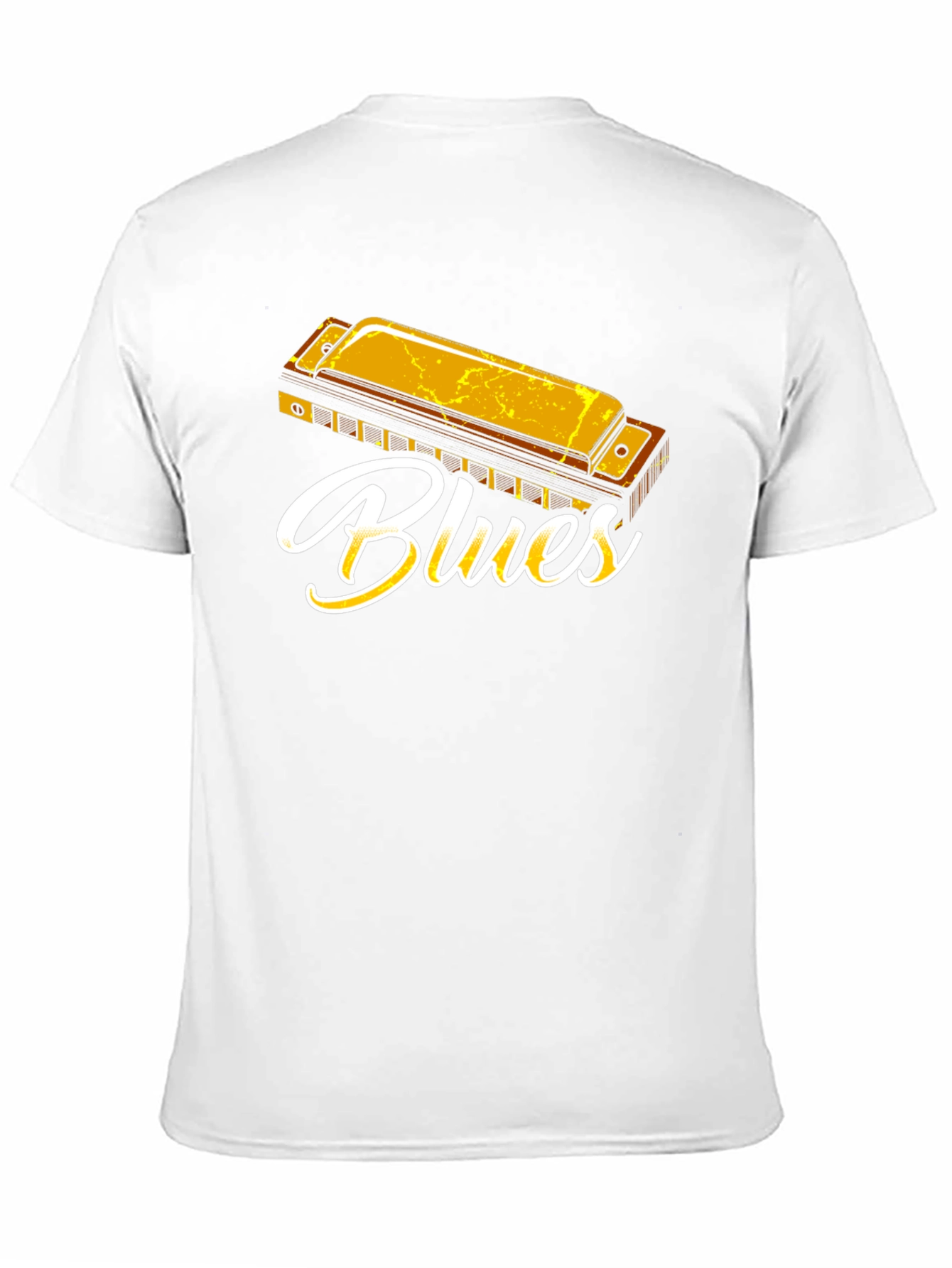 Blues Harmonica Graphic T-Shirt - Music Lover Tee