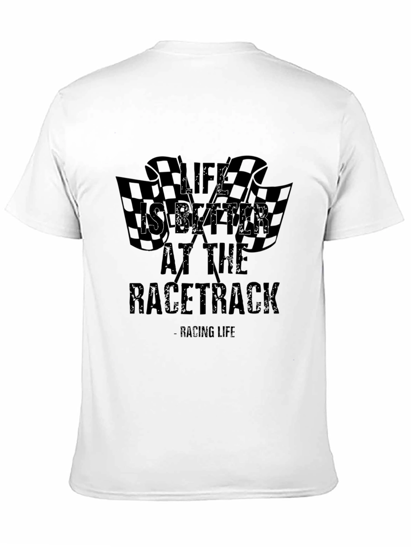 Life is Better at the Racetrack Black T-Shirt