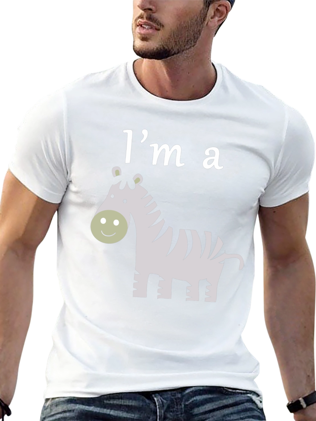 Im a Zebra Graphic T-Shirt - Black