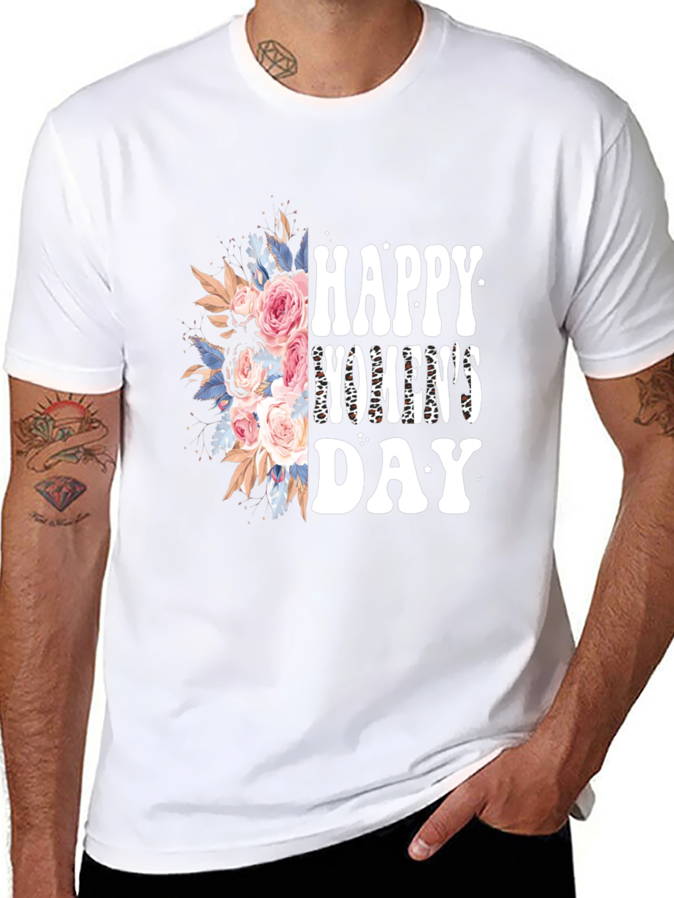 Happy Womens Day Floral Graphic Tee