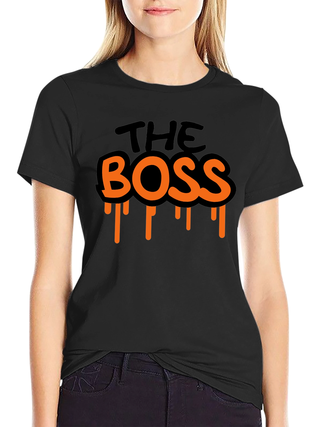 The Boss T-Shirt Black Graphic Tee