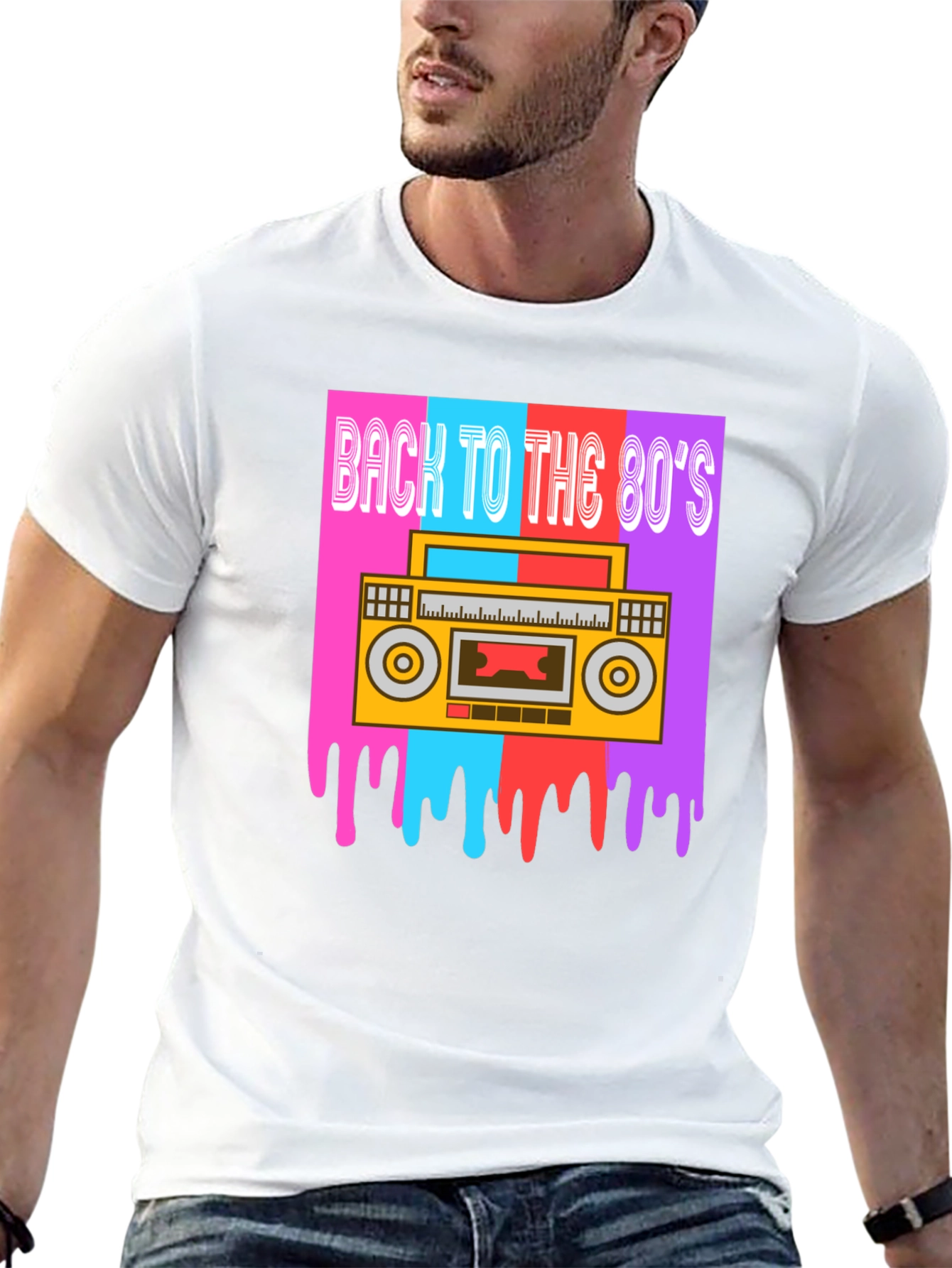 Retro 80s Boombox Graphic Tee