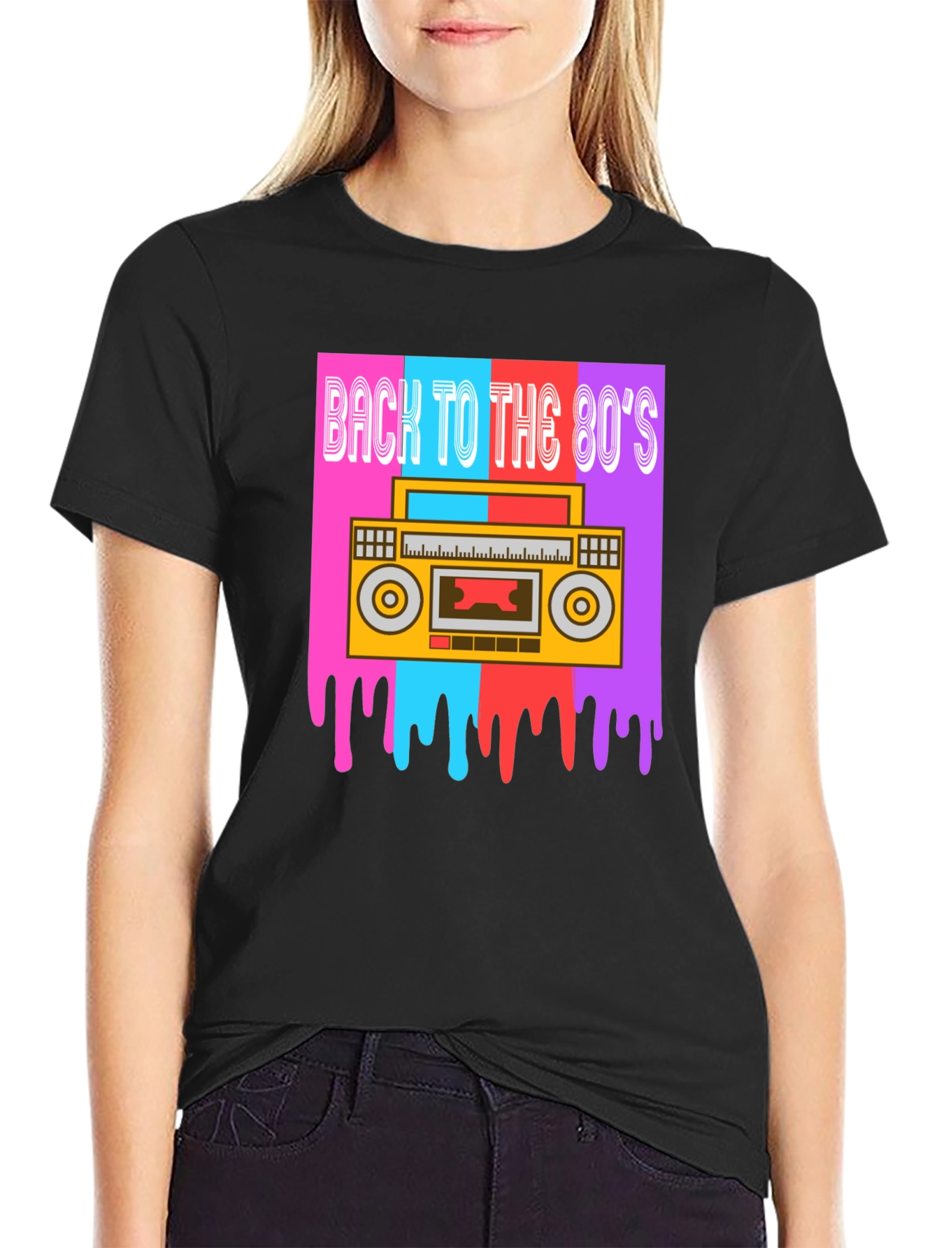 Retro 80s Boombox Graphic Tee