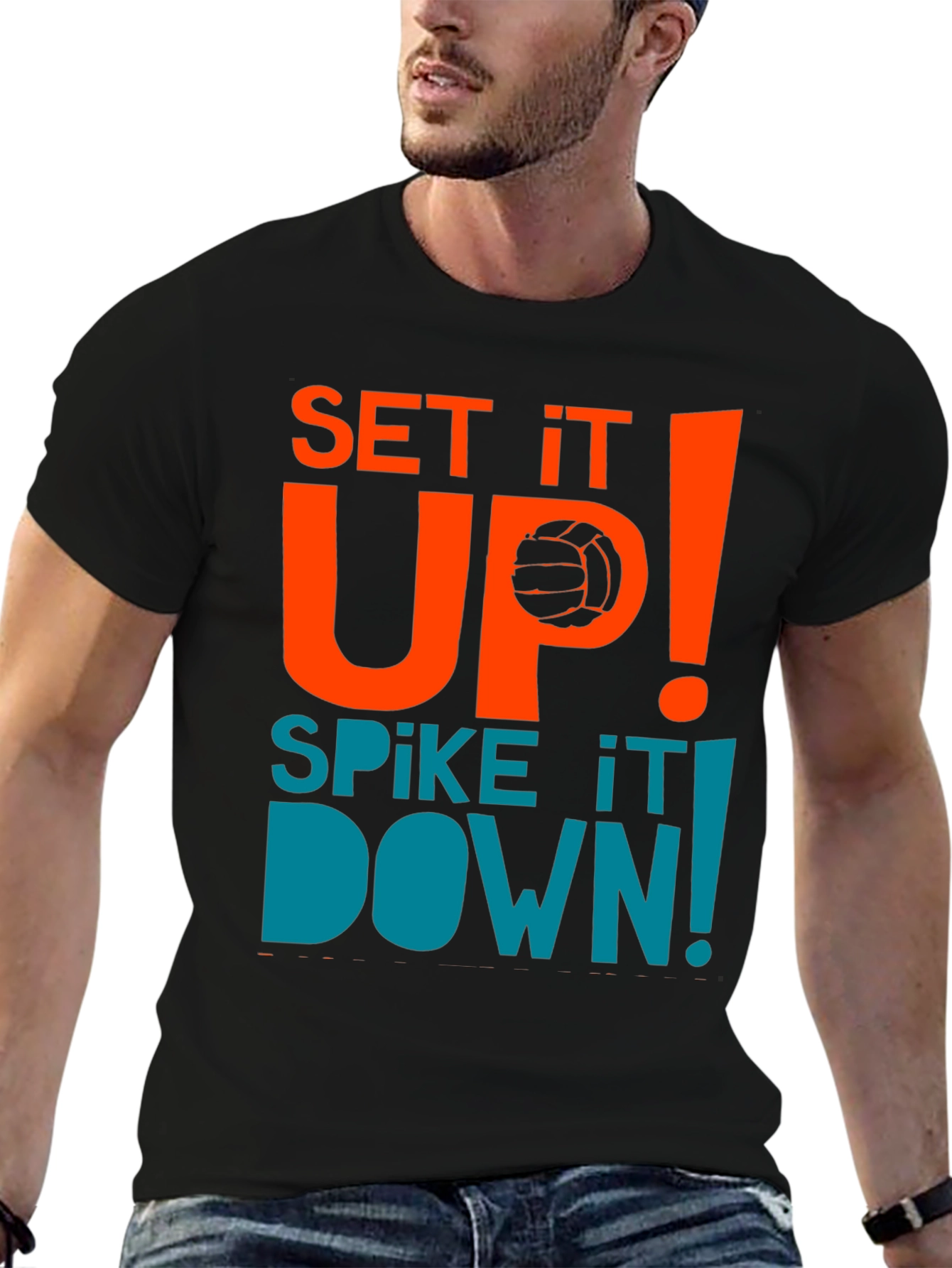 Volleyball T-Shirt - Set It Up Spike It Down!
