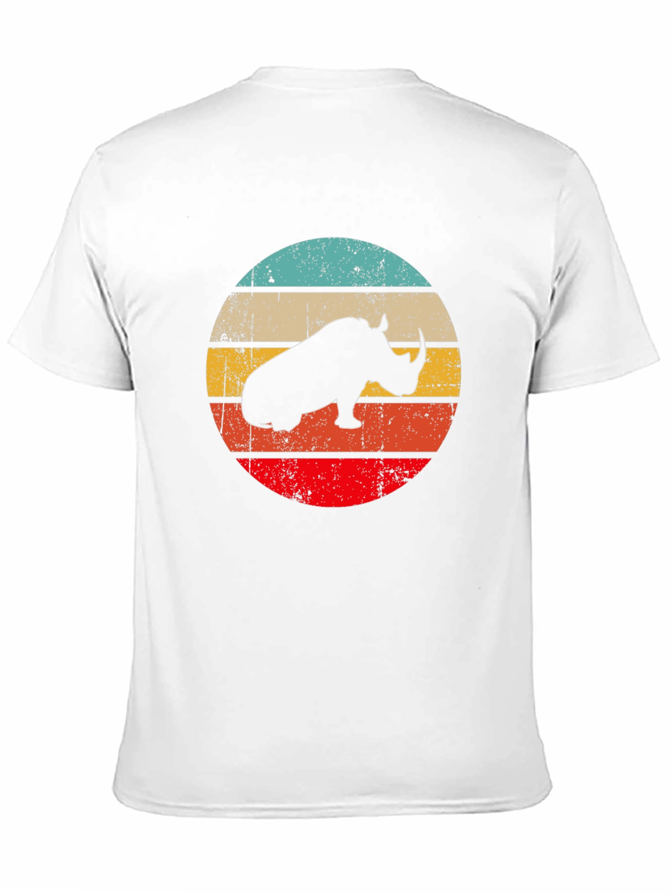 Retro Rhino Graphic T-Shirt
