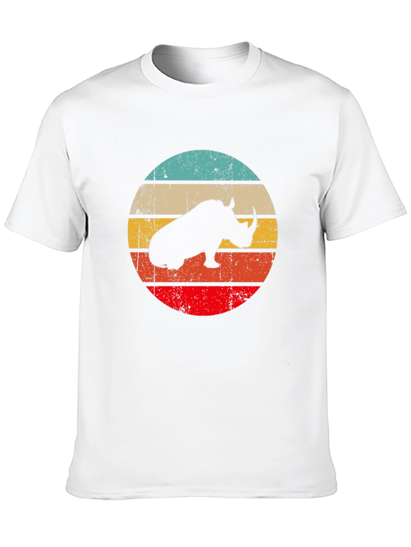 Retro Rhino Graphic T-Shirt