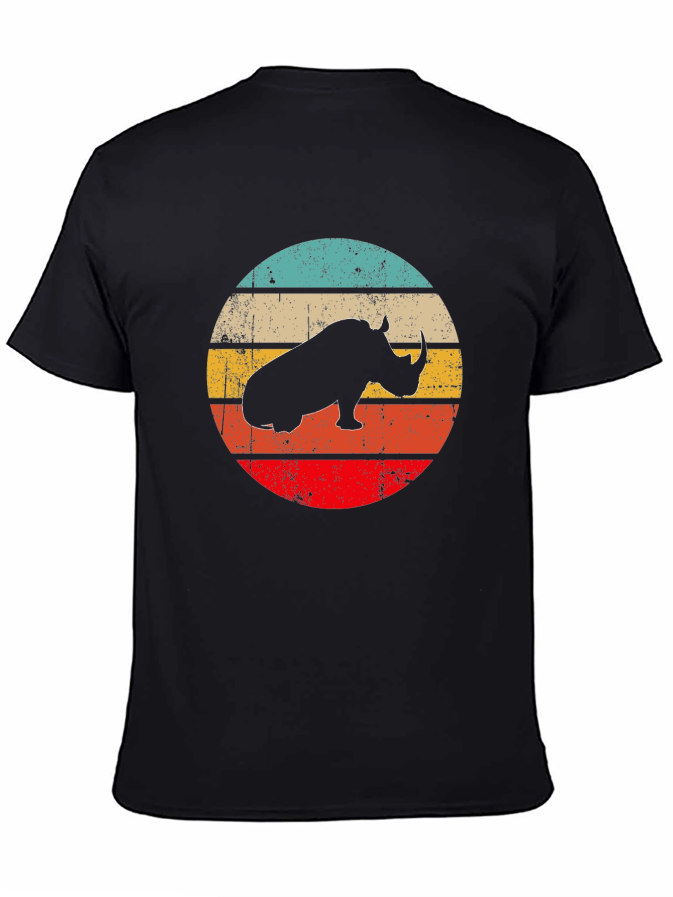 Retro Rhino Graphic T-Shirt