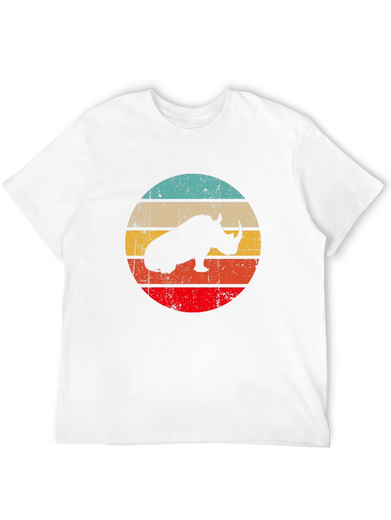Retro Rhino Graphic T-Shirt