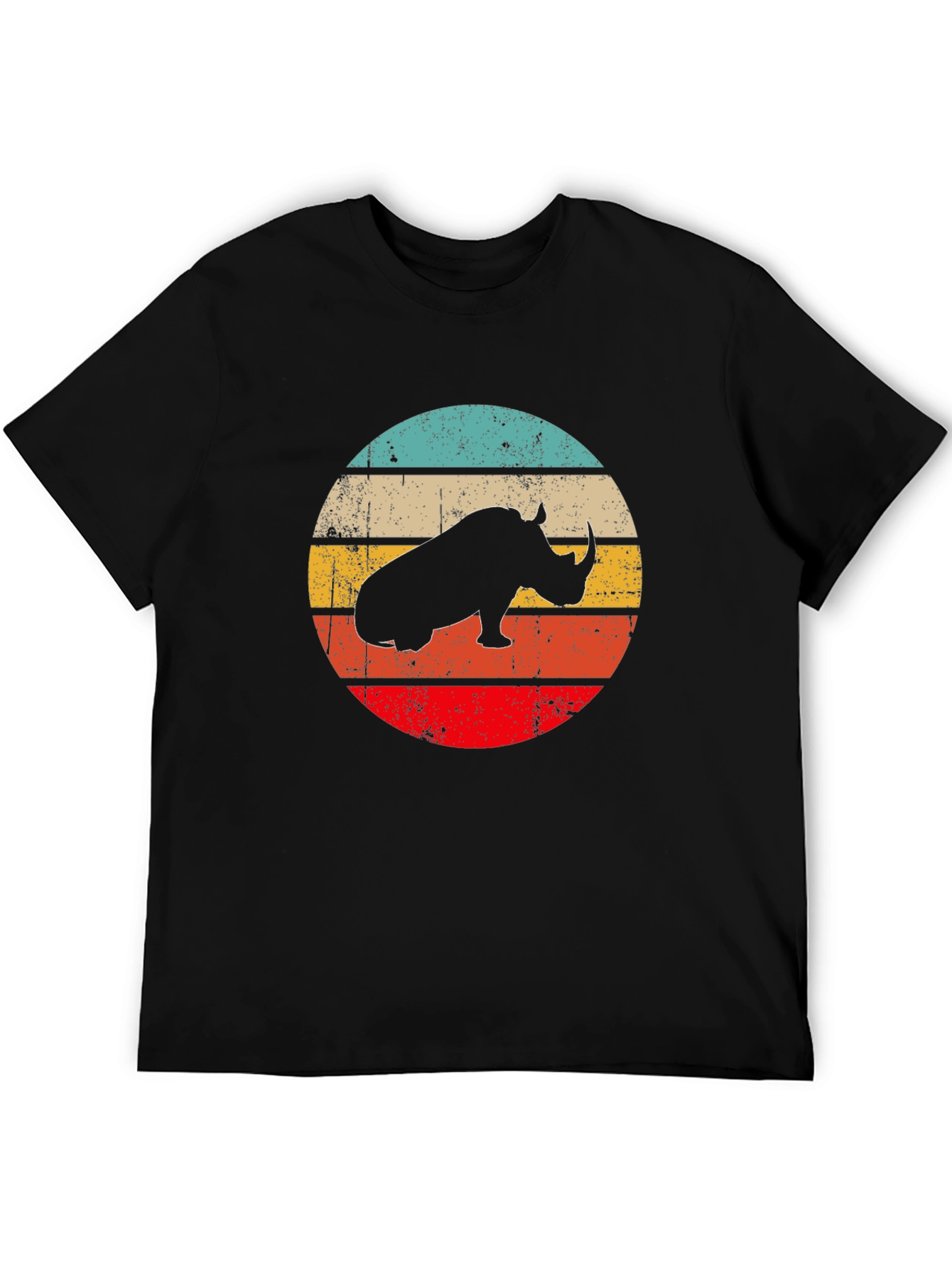 Retro Rhino Graphic T-Shirt