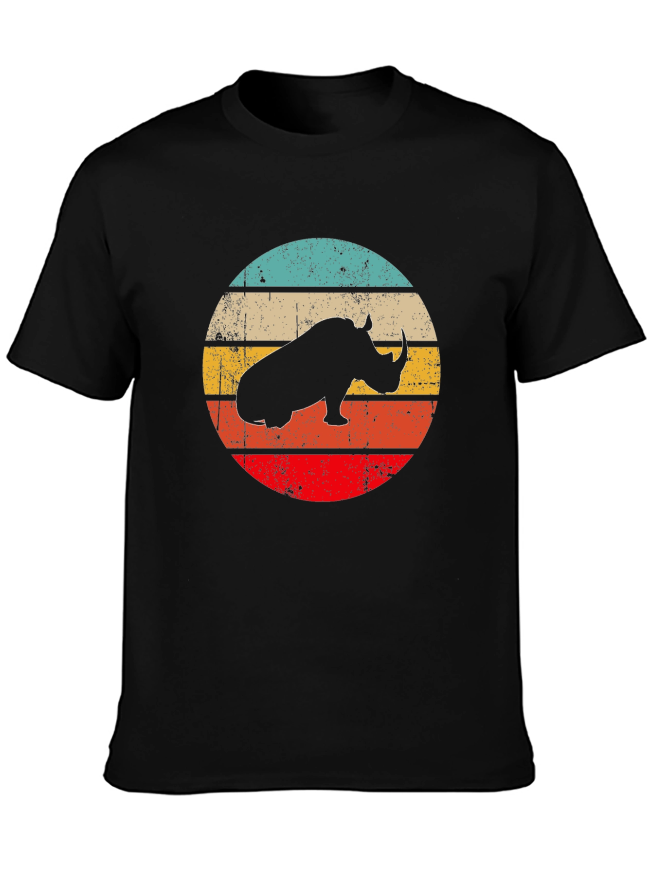 Retro Rhino Graphic T-Shirt