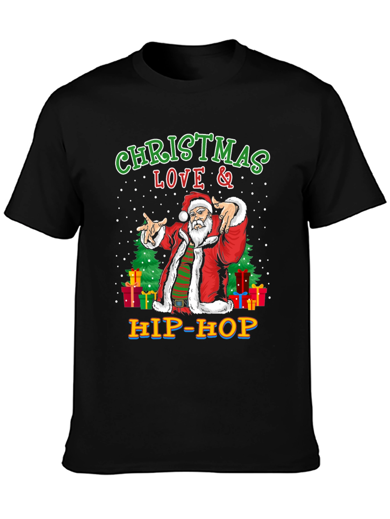 Christmas Love & Hip-Hop Santa T-Shirt
