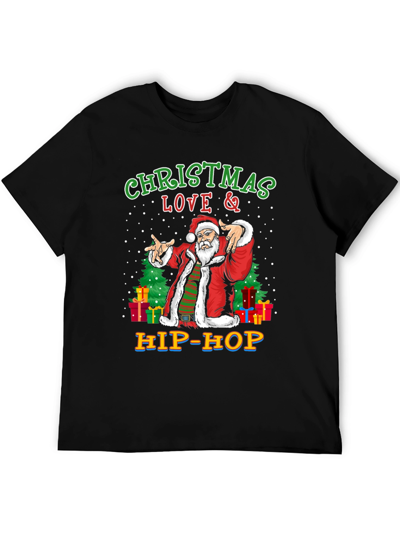 Christmas Love & Hip-Hop Santa T-Shirt