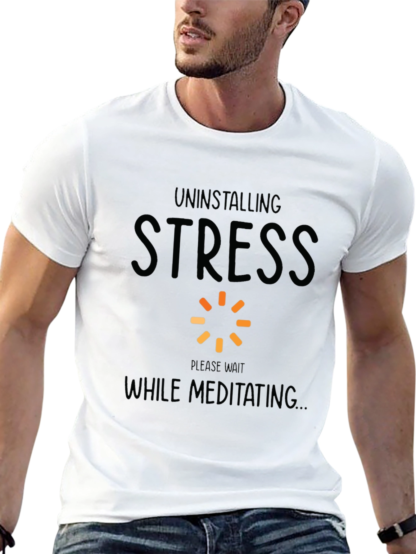 Uninstalling Stress Meditation T-Shirt