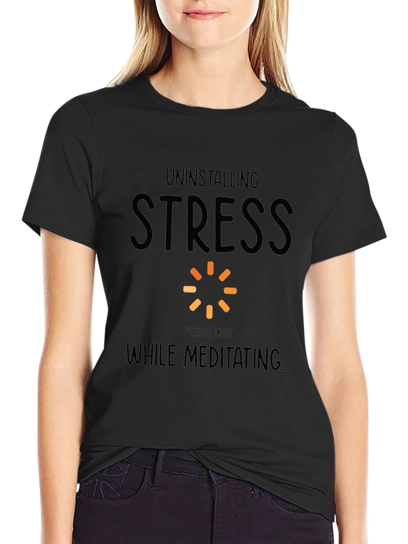Uninstalling Stress Meditation T-Shirt