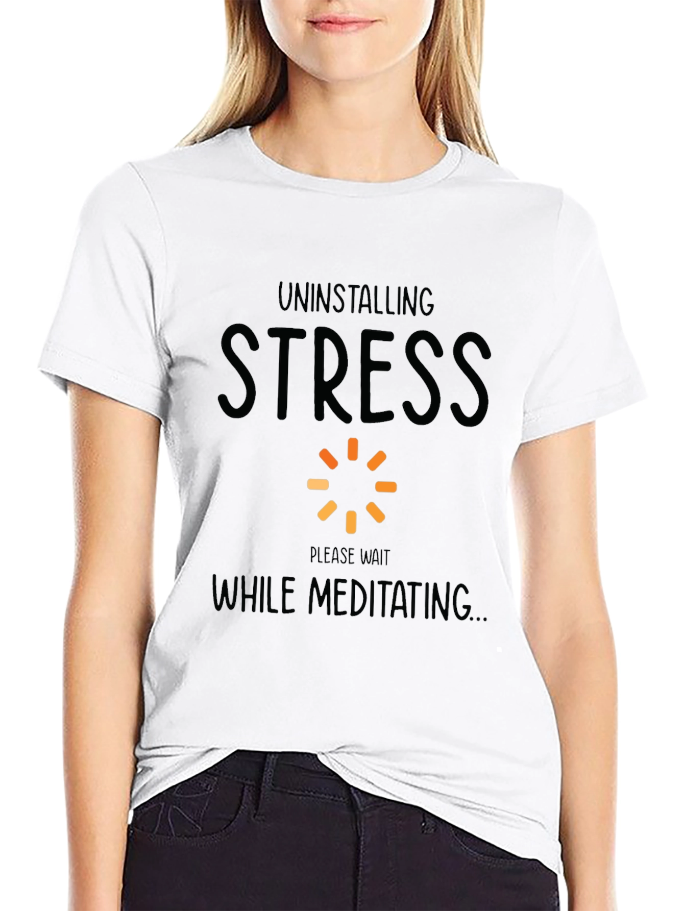Uninstalling Stress Meditation T-Shirt