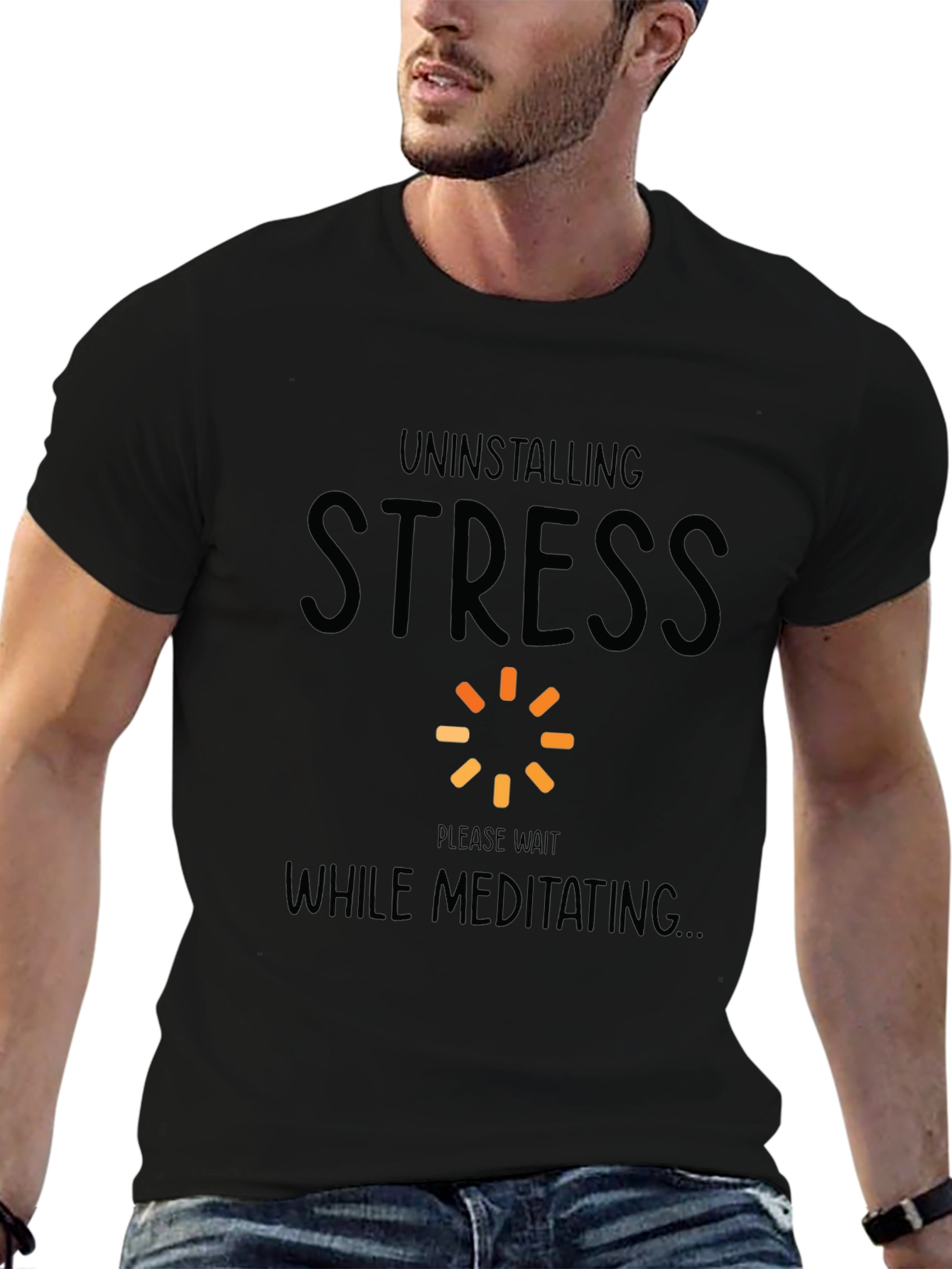 Uninstalling Stress Meditation T-Shirt