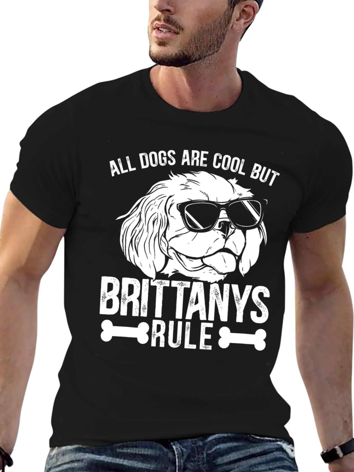 Cool Dogs Graphic T-Shirt - Brittany Spaniel Lovers