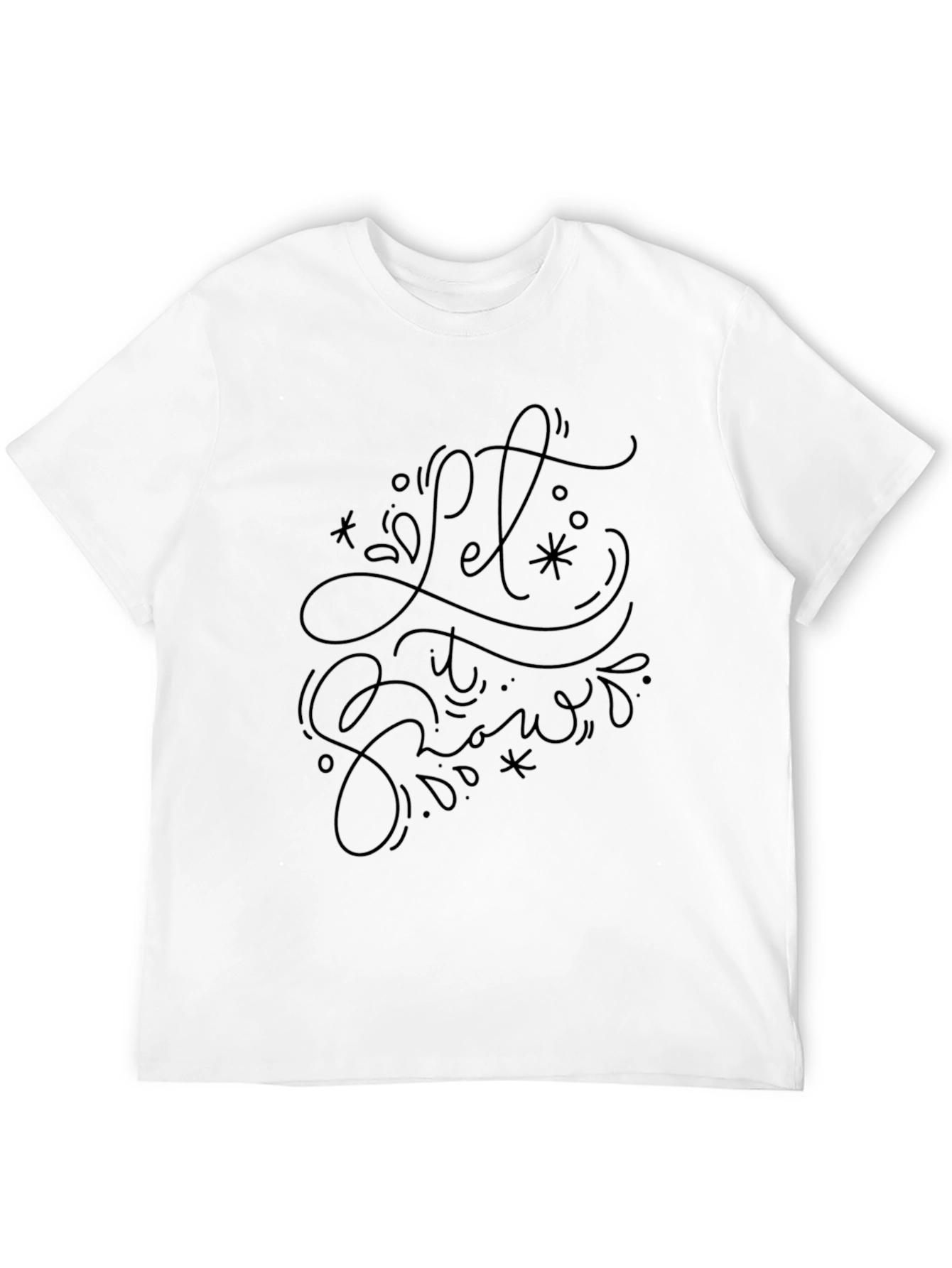 Let it Snow Black Graphic Tee