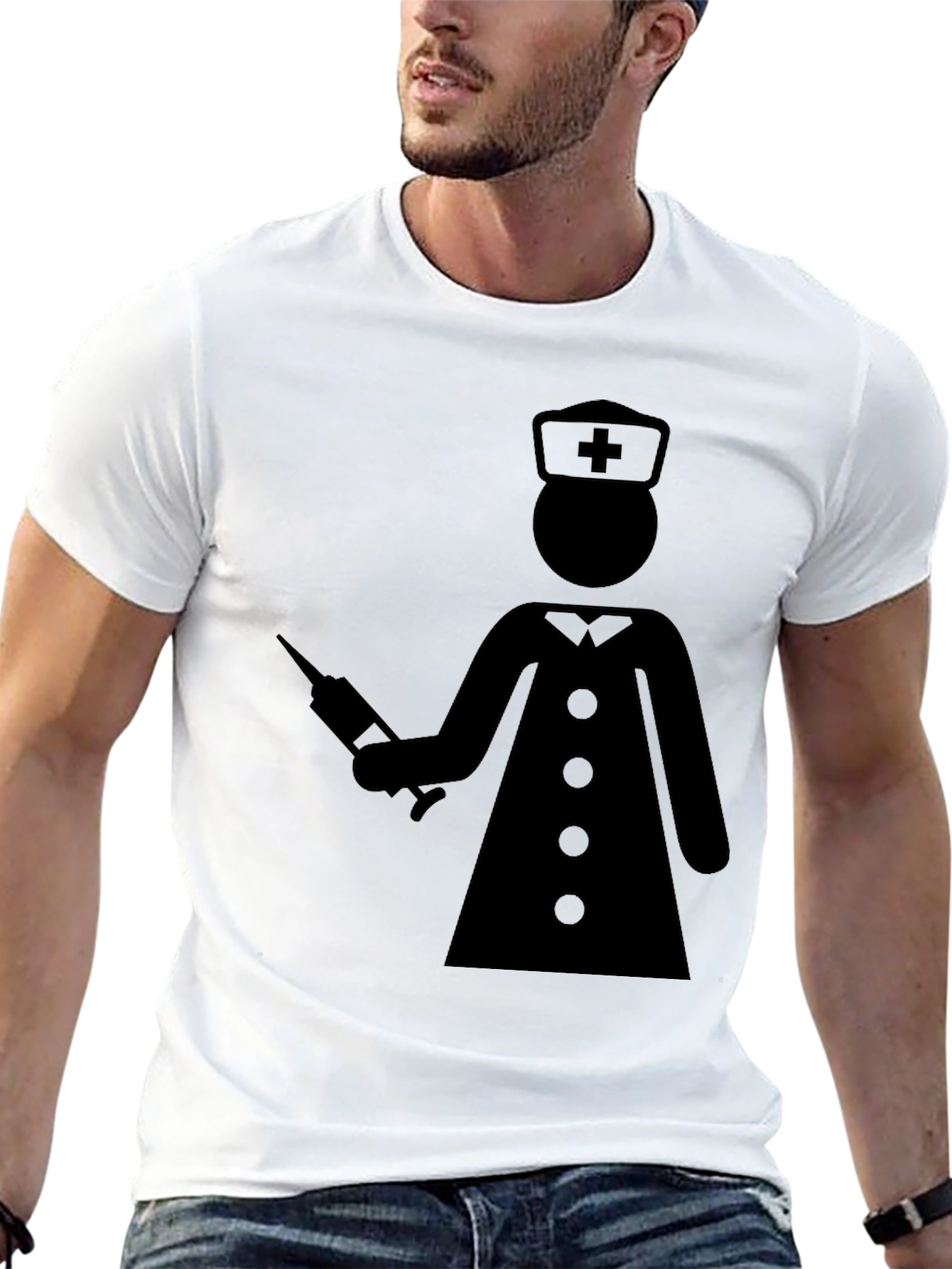 Nurse Stick Figure Graphic T-Shirt