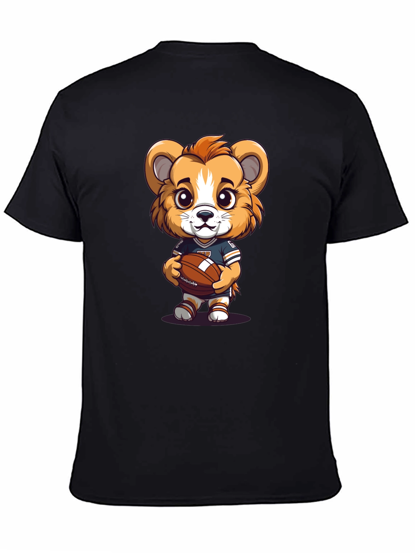 Cute Cartoon Lion Football T-Shirt