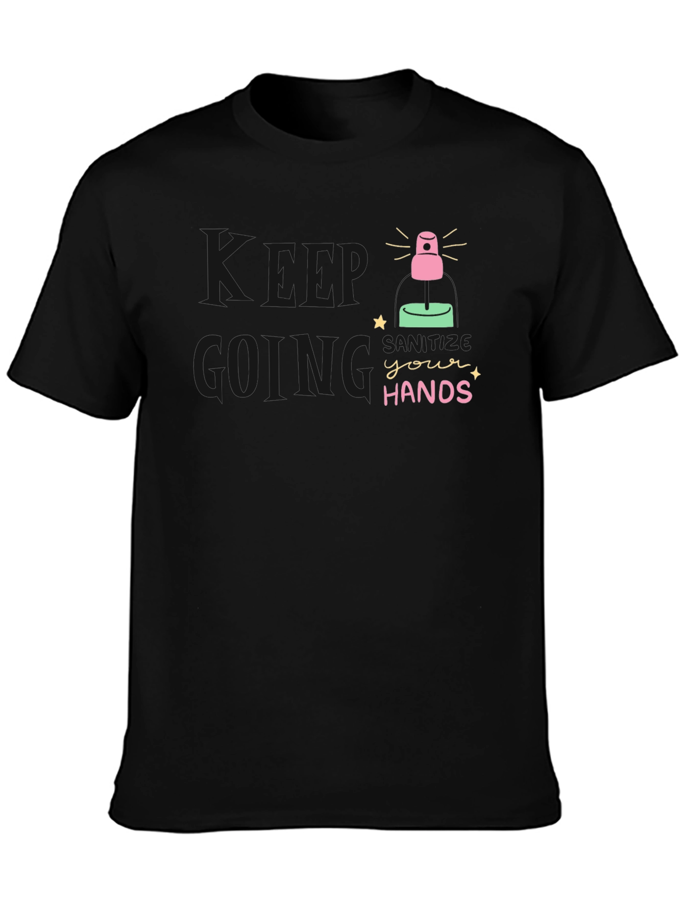 Sanitize Your Hands Black T-Shirt