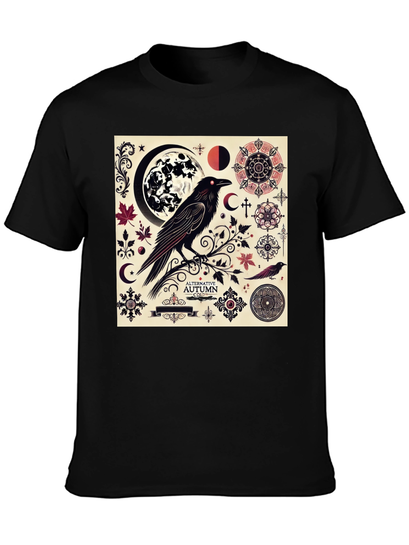 Raven Autumn Black T-Shirt