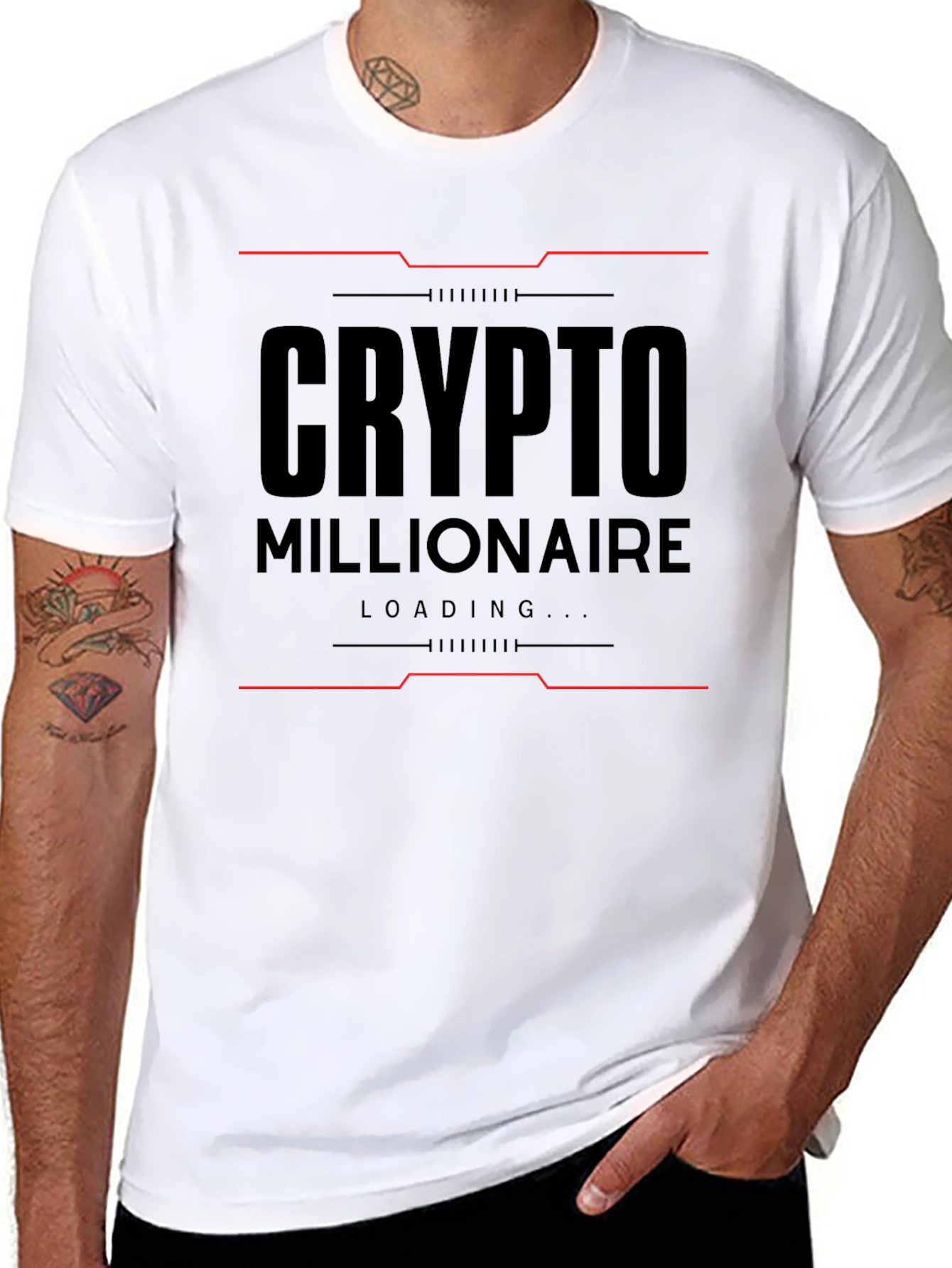 Crypto Millionaire Loading Black T-Shirt