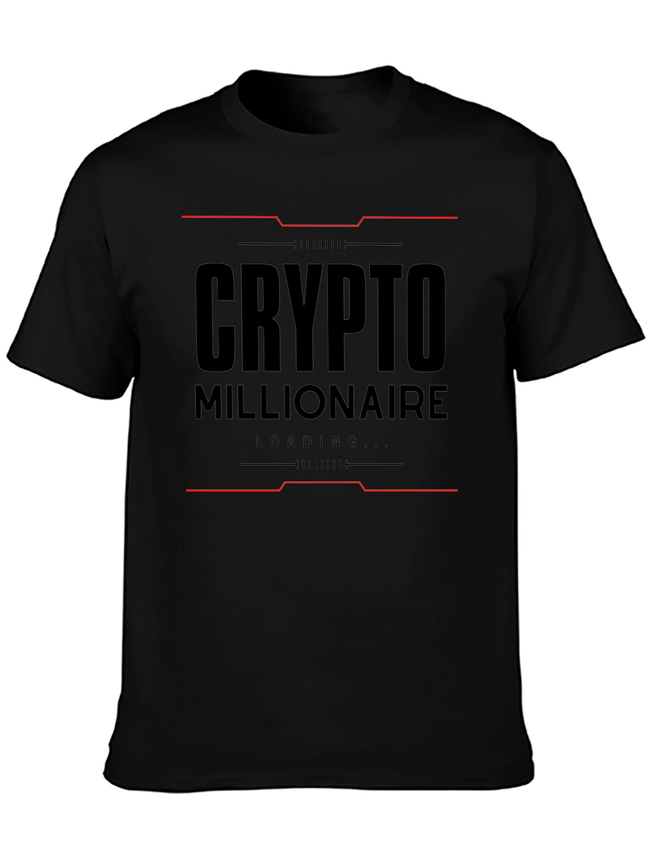 Crypto Millionaire Loading Black T-Shirt