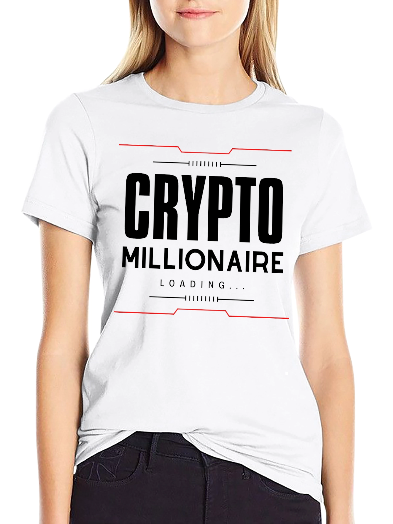 Crypto Millionaire Loading Black T-Shirt