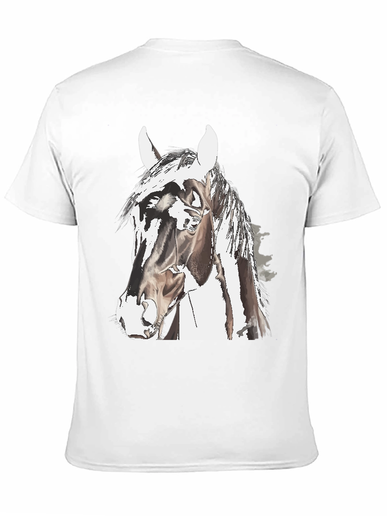Horse Graphic Tee - Black Cotton Comfort