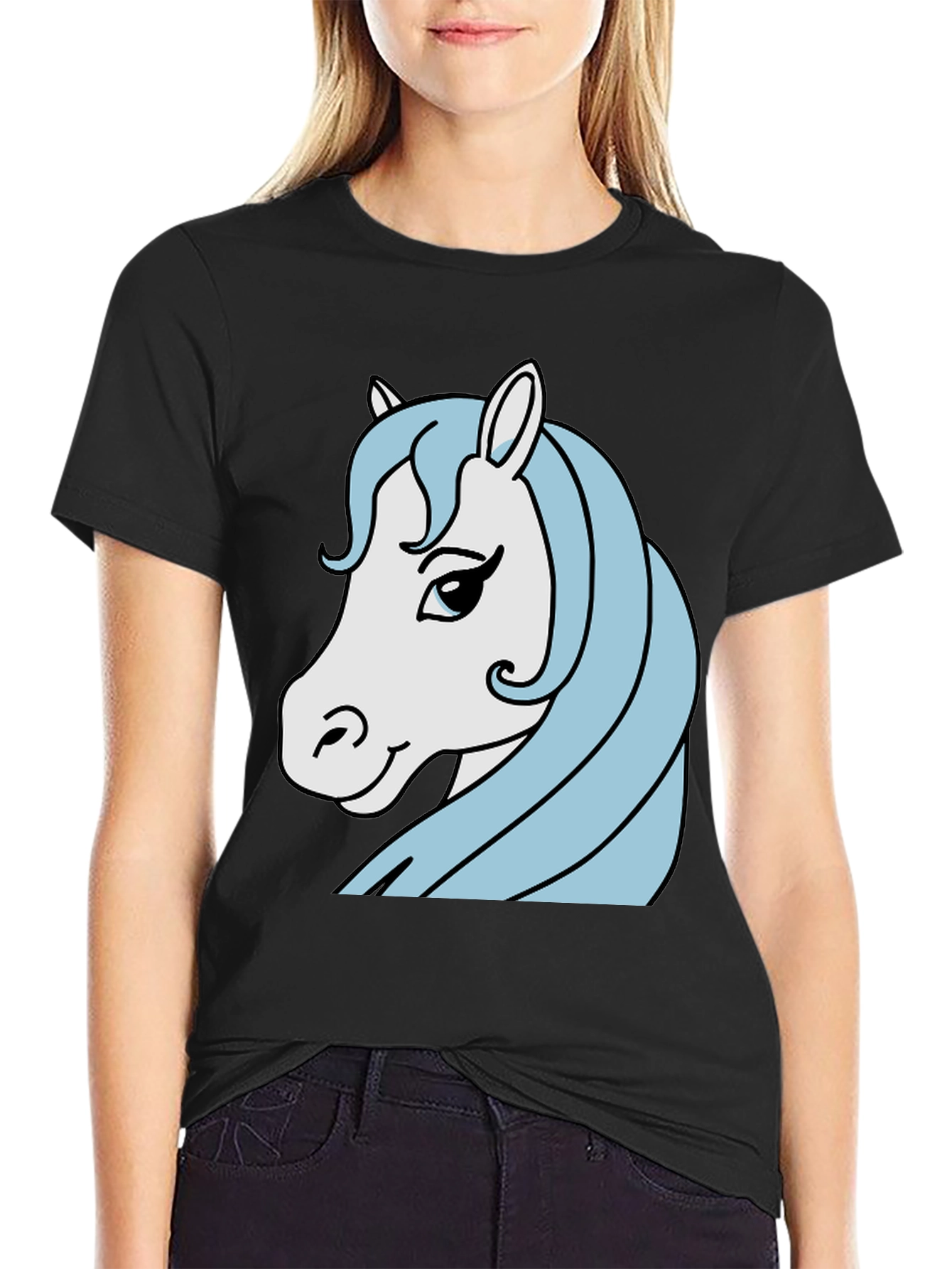 Horse Graphic Tee - Mens Black T-Shirt