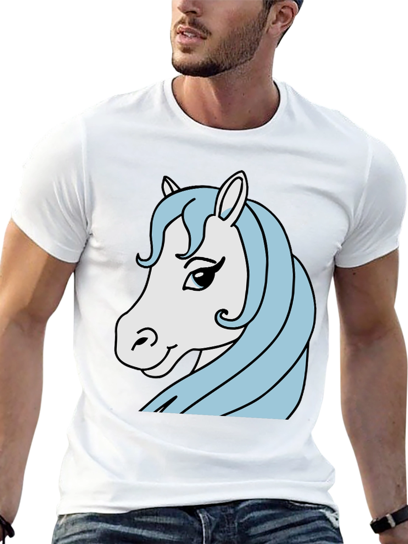 Horse Graphic Tee - Mens Black T-Shirt
