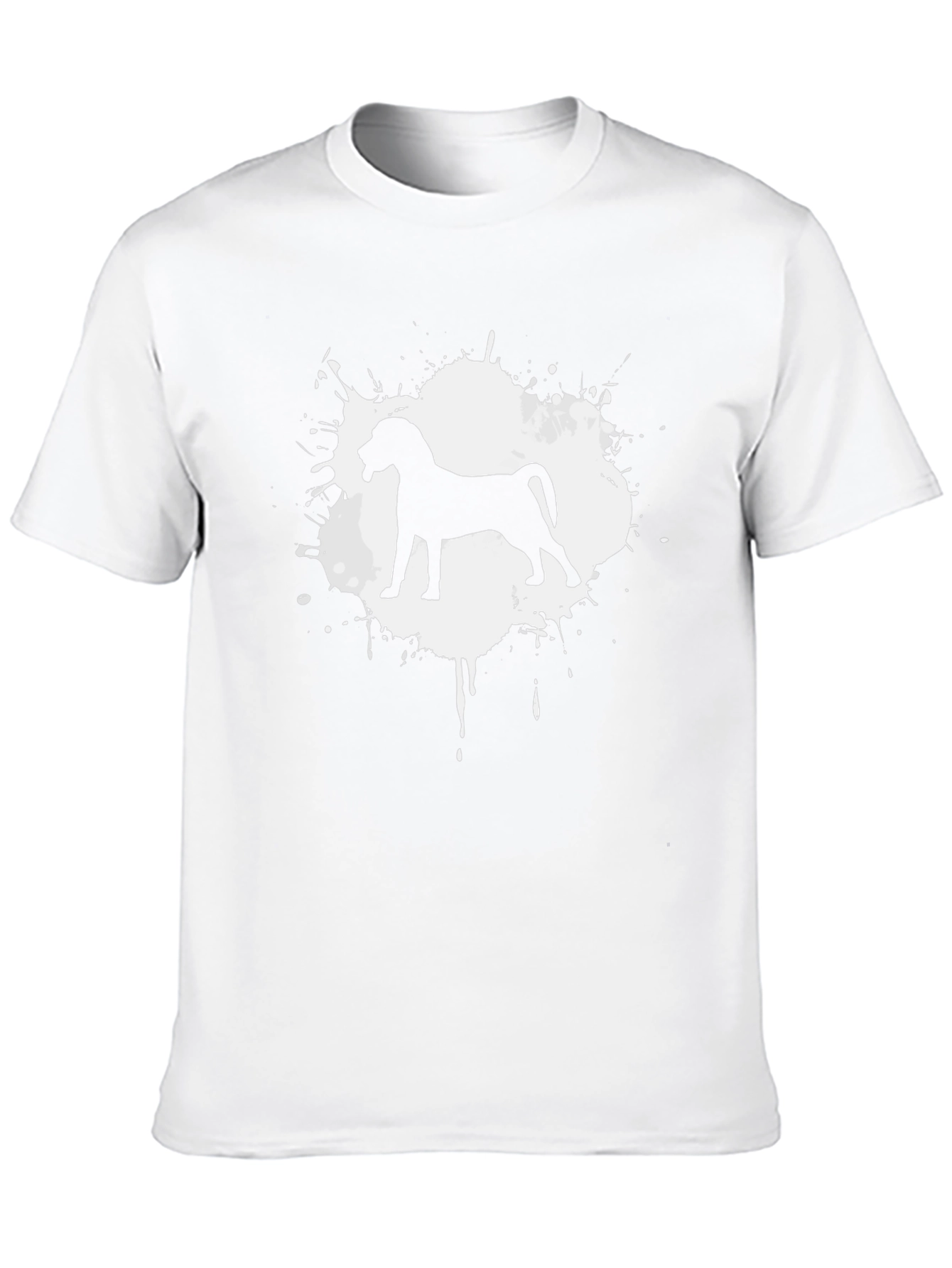 Dog Silhouette Graphic Tee - Black Unisex T-Shirt