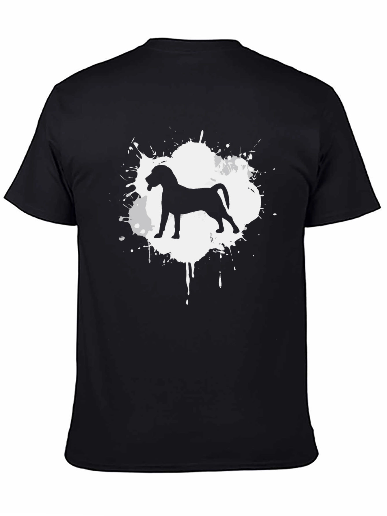 Dog Silhouette Graphic Tee - Black Unisex T-Shirt