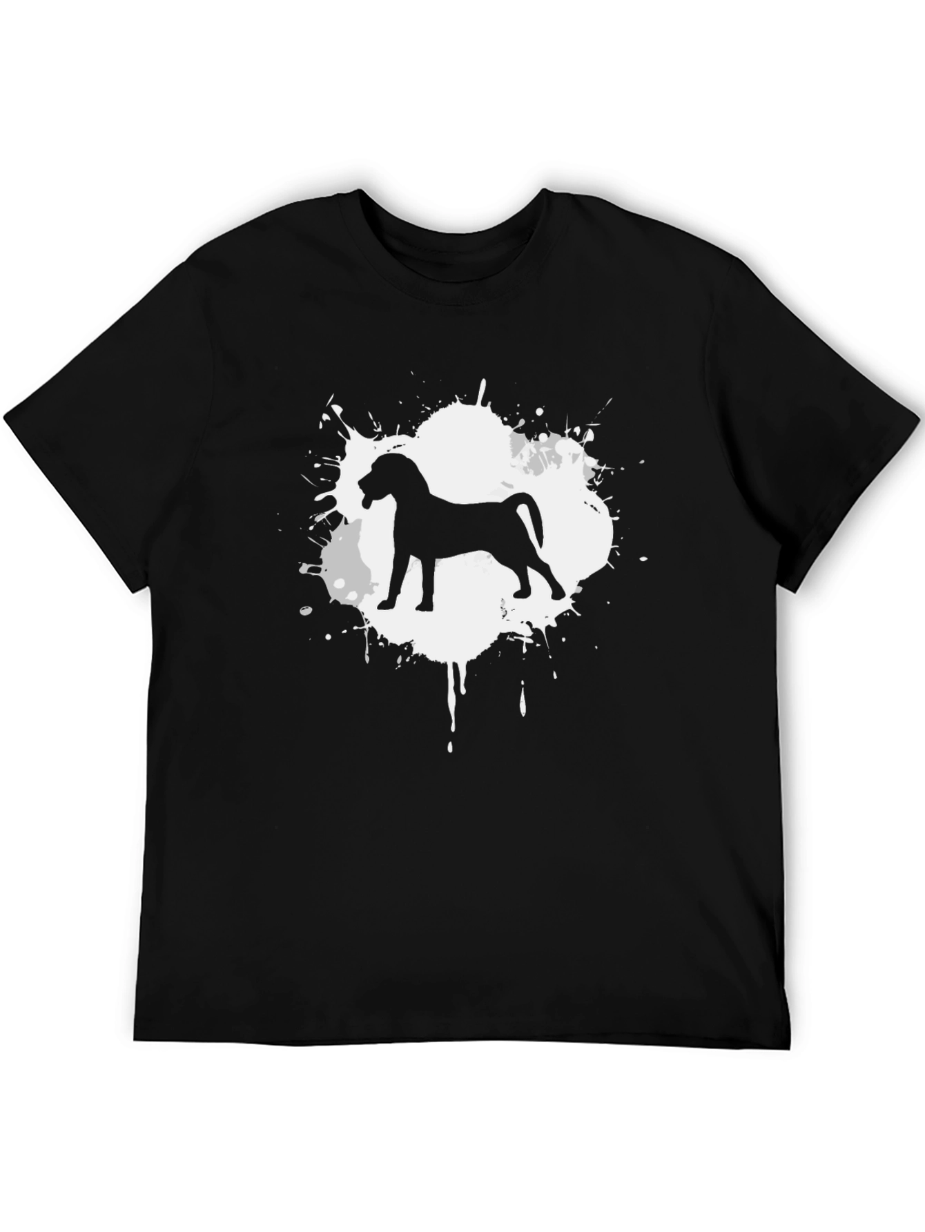 Dog Silhouette Graphic Tee - Black Unisex T-Shirt